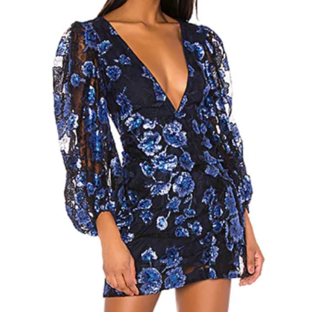 For Love and Lemons Victoria Embroidered Mini Dress